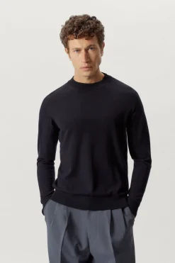 Maglia con Collo Perkins in Lana Ultrasoft