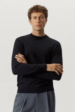 Maglia con Collo Perkins in Lana Ultrasoft