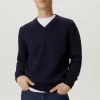 Maglia con scollo a V in Lana Merino