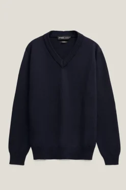 Maglia con scollo a V in Lana Merino