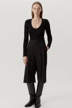 Maglia con Scollo Ampio in Lana Merino