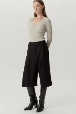 Maglia con Scollo Ampio in Lana Merino