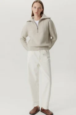 Maglia con scollo Zip in Lana Merino