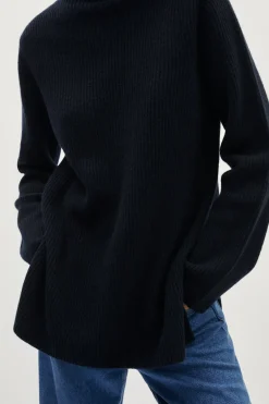 Maglia con spacchi in Lana Cardata