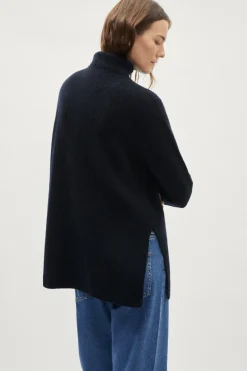 Maglia con spacchi in Lana Cardata