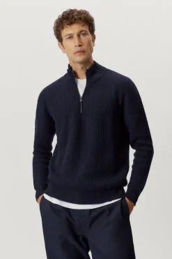 Maglia con Zip in Lana Merino