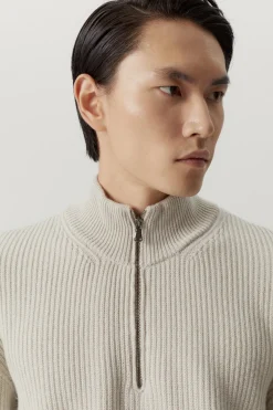 Maglia con Zip in Lana Merino