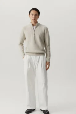 Maglia con Zip in Lana Merino