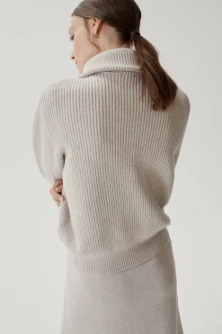 Maglia con Zip in Lana Merino