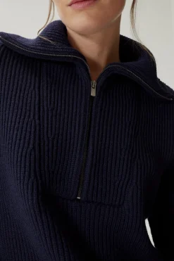 Maglia con Zip in Lana Merino