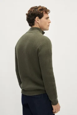 Maglia con Zip in Lana Merino