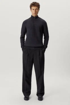 Maglia con Zip in Lana Merino