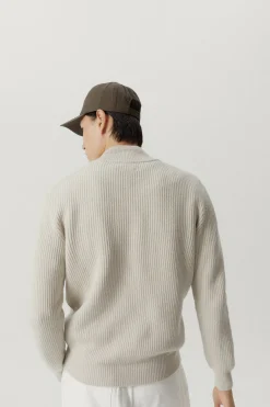Maglia con Zip in Lana Merino