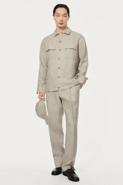 Overshirt in Twill di Lino