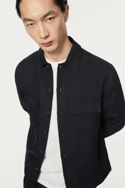 Overshirt in Twill di Lino