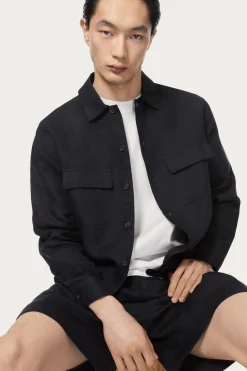 Overshirt in Twill di Lino