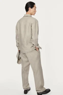 Overshirt in Twill di Lino