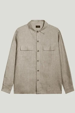 Overshirt in Twill di Lino