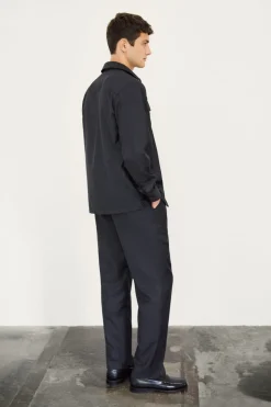 Overshirt Sartoriale in Lana Pettinata