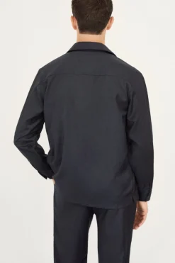 Overshirt Sartoriale in Lana Pettinata