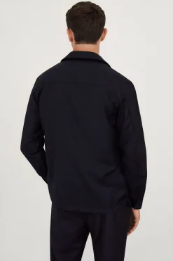 Overshirt Sartoriale in Lana Pettinata
