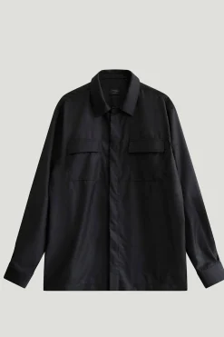 Overshirt Sartoriale in Lana Pettinata