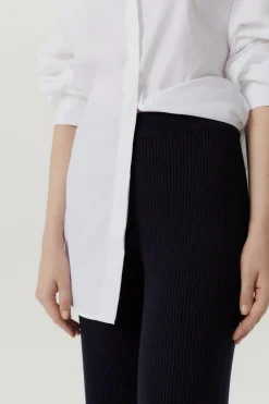 Pantalone a coste in Lana Merino