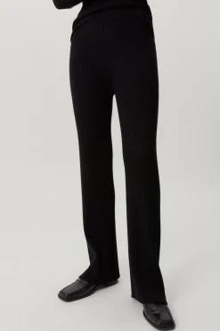 Pantalone a coste in Lana Merino