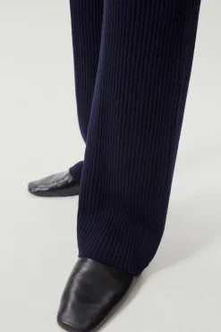 Pantalone a coste in Lana Merino