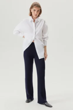Pantalone a coste in Lana Merino