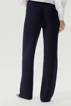 Pantalone a coste in Lana Merino