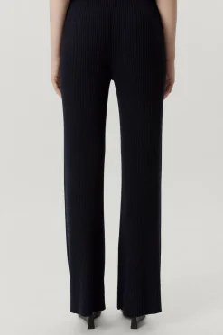 Pantalone a coste in Lana Merino