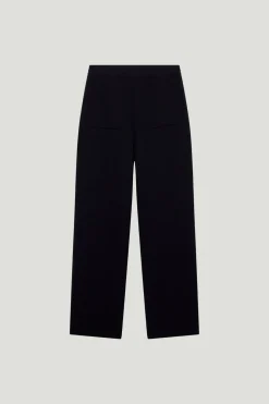 Pantaloni in Maglia a Taglio Dritto in Lana Merino