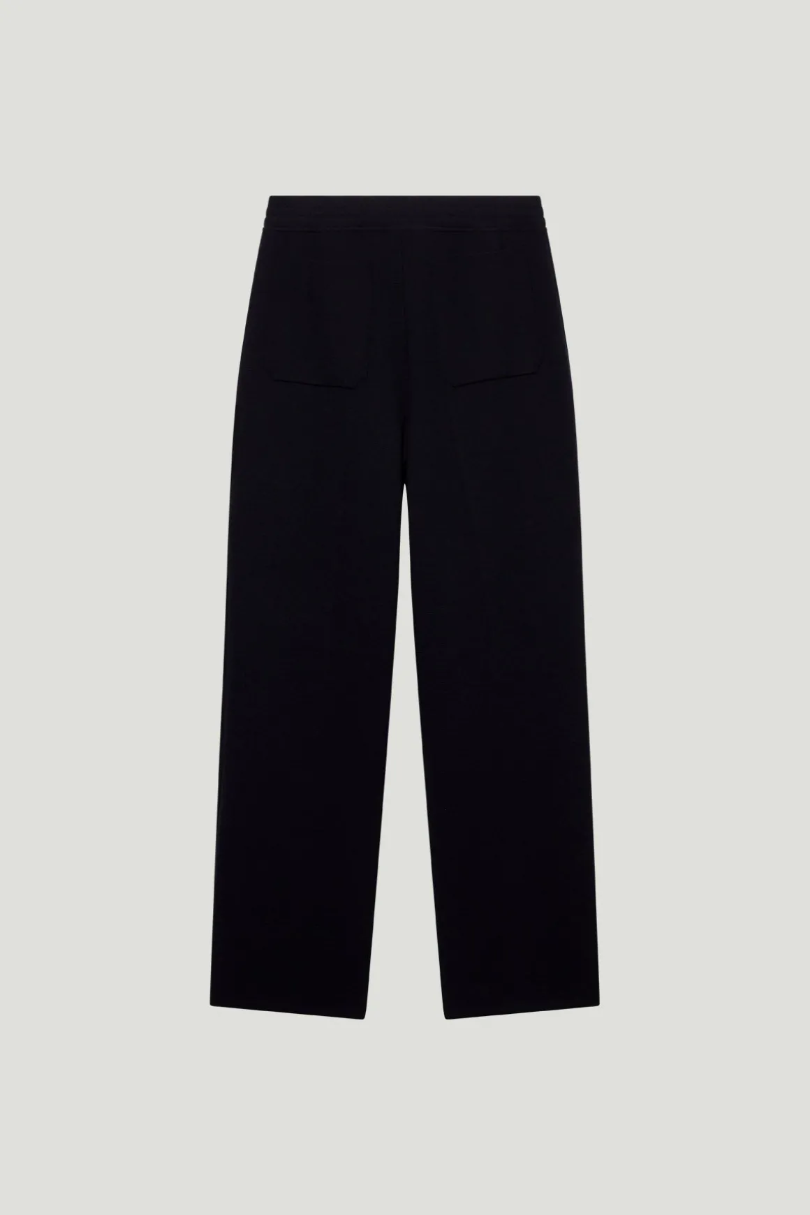 Pantaloni in Maglia a Taglio Dritto in Lana Merino