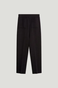 Pantaloni in Maglia a Taglio Dritto in Lana Merino