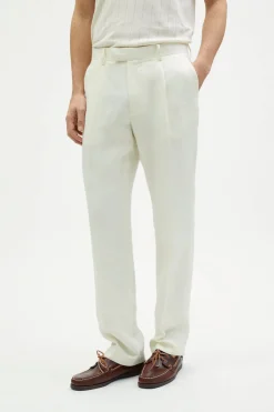 Pantaloni in Twill di Lino