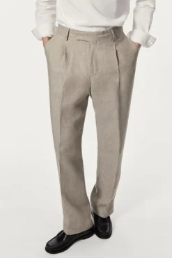 Pantaloni in Twill di Lino