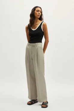 Pantaloni in Twill di Lino