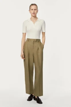 Pantaloni in Twill di Lino