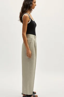 Pantaloni in Twill di Lino