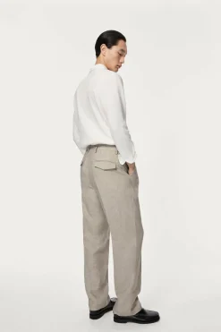 Pantaloni in Twill di Lino