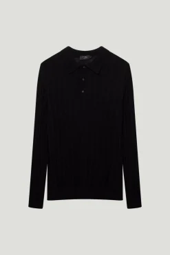 Polo a Coste in Lana Ultrasoft