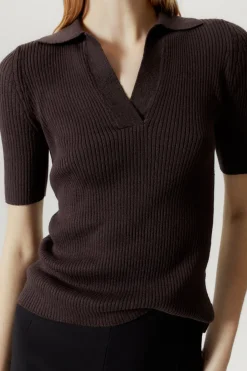 Polo a Coste in Lino Cotone