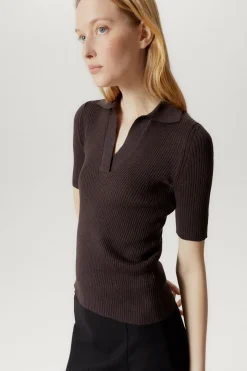 Polo a Coste in Lino Cotone