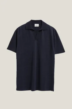 Polo a Manica Corta in Lino Cotone