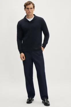Polo con Collo Sciallato in Lana Merino