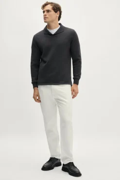 Polo con Collo Sciallato in Lana Merino