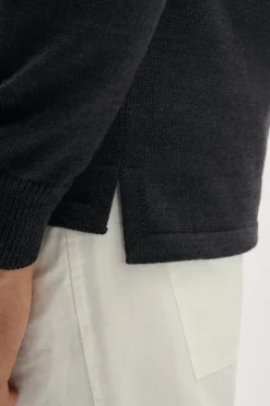 Polo con Collo Sciallato in Lana Merino