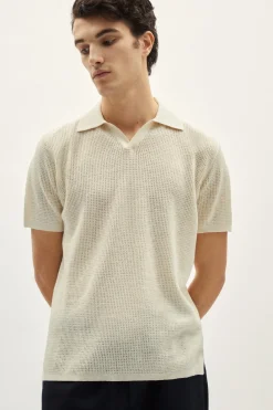 Polo Crochet in Lino Cotone