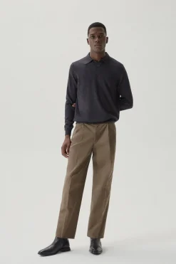 Polo in Lana Merino Senza Bottoni